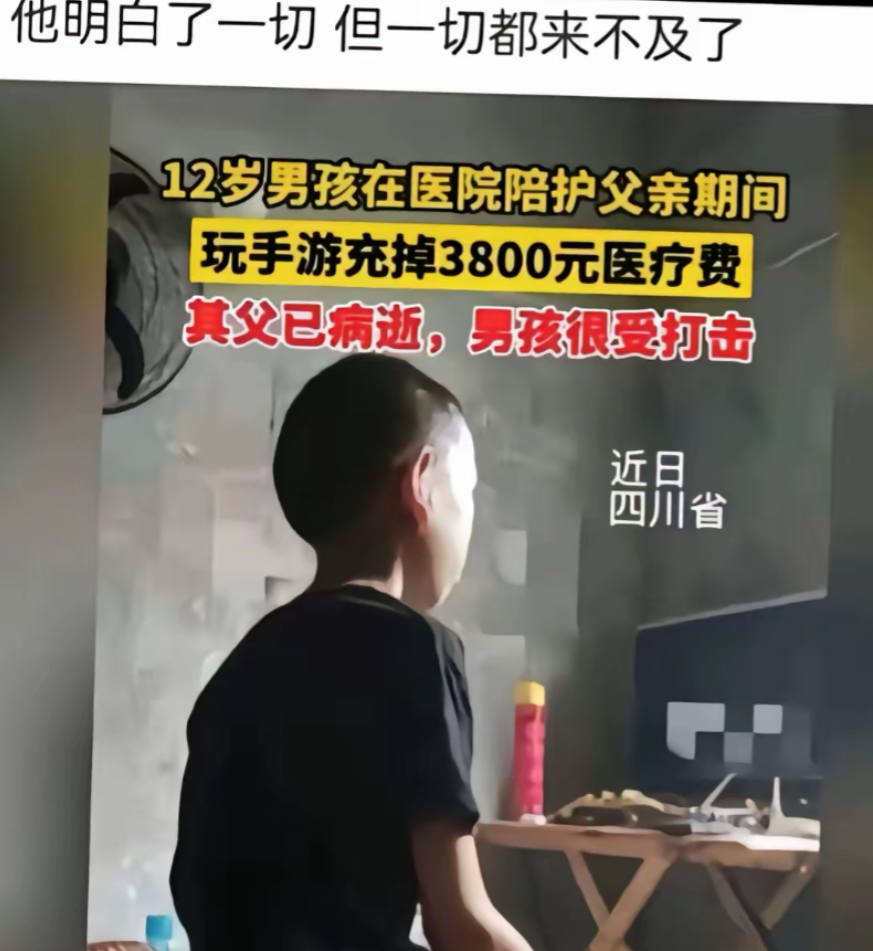他长大了应该会很后悔吧