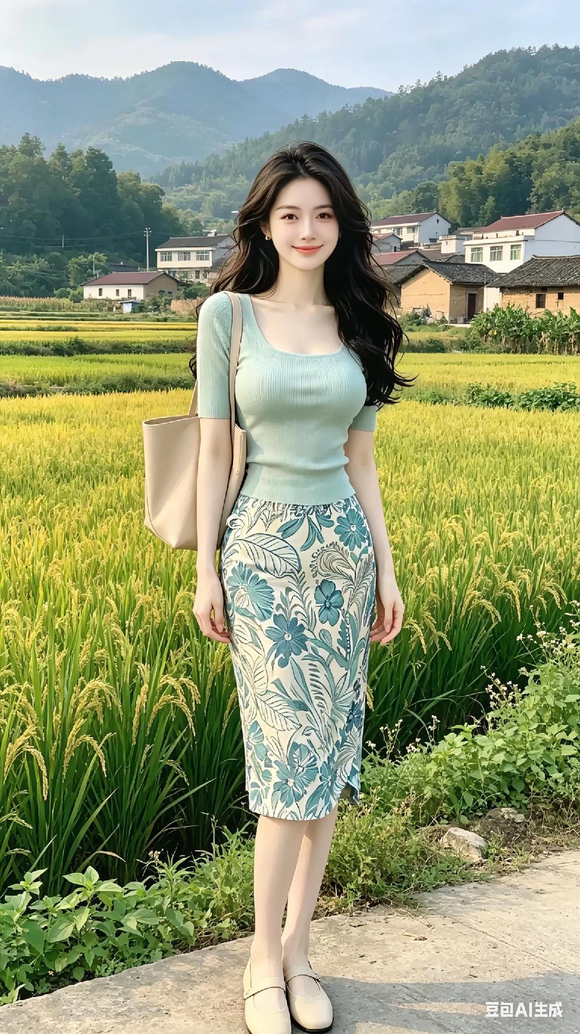 田园风穿搭，清新自然，感受乡村的宁静与美好。每日搭配分享·时尚穿搭田园风光