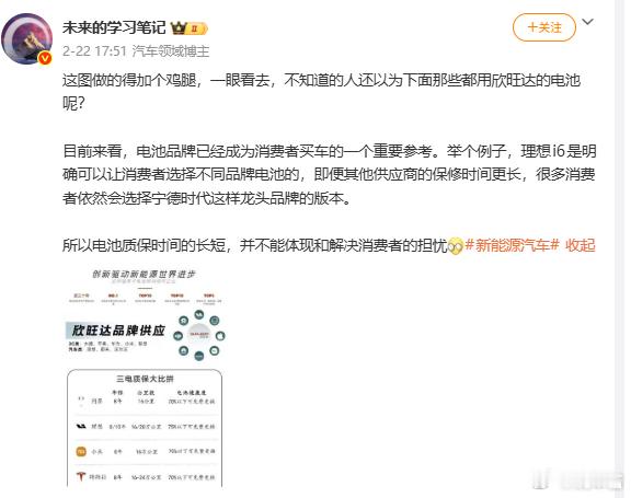 欣旺达的短板很明显了，在面向普通车主的宣传上做得太差了主要是大家都不宣传，突然有