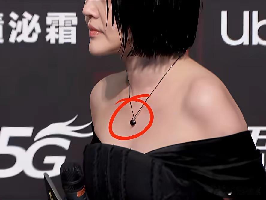 小S这一次的亮相不管是真情还是假意据说项链里藏着大S的骨.灰脖子上是范晓