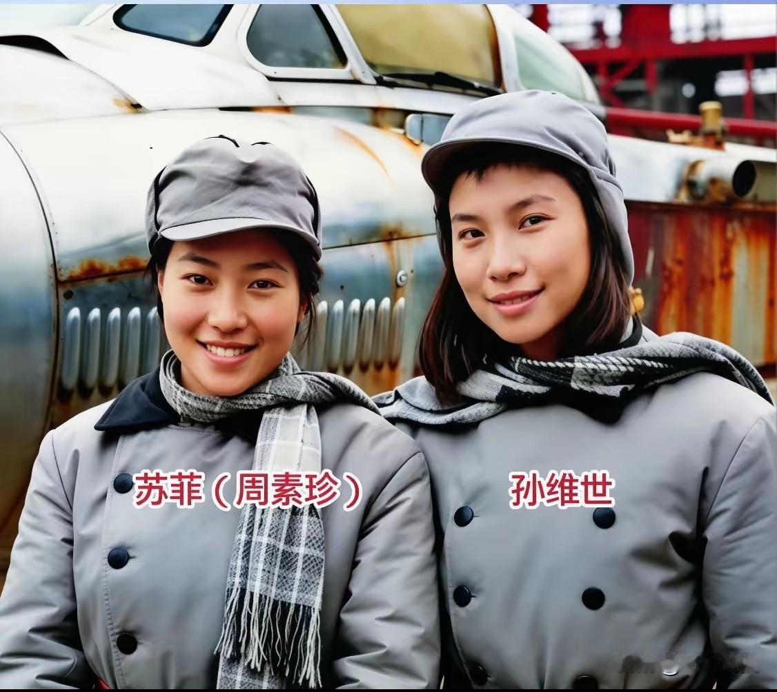 1946年，孙维世与苏菲在延安的珍贵合影，苏菲被公认为延安第一美女，她天生丽质。