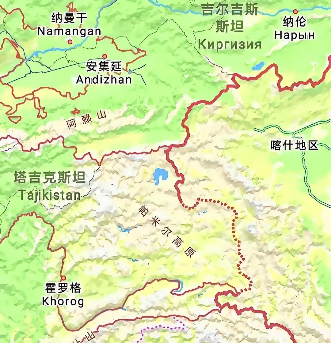 为何我国和塔吉克斯坦边境有这样一段虚线？这一段原来传统线是往西南45度突出，后