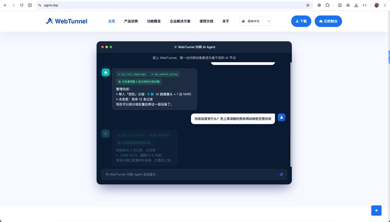 WebTunnel智能助手即将开放公测一句话说清它能干什么：你账号下有几台
