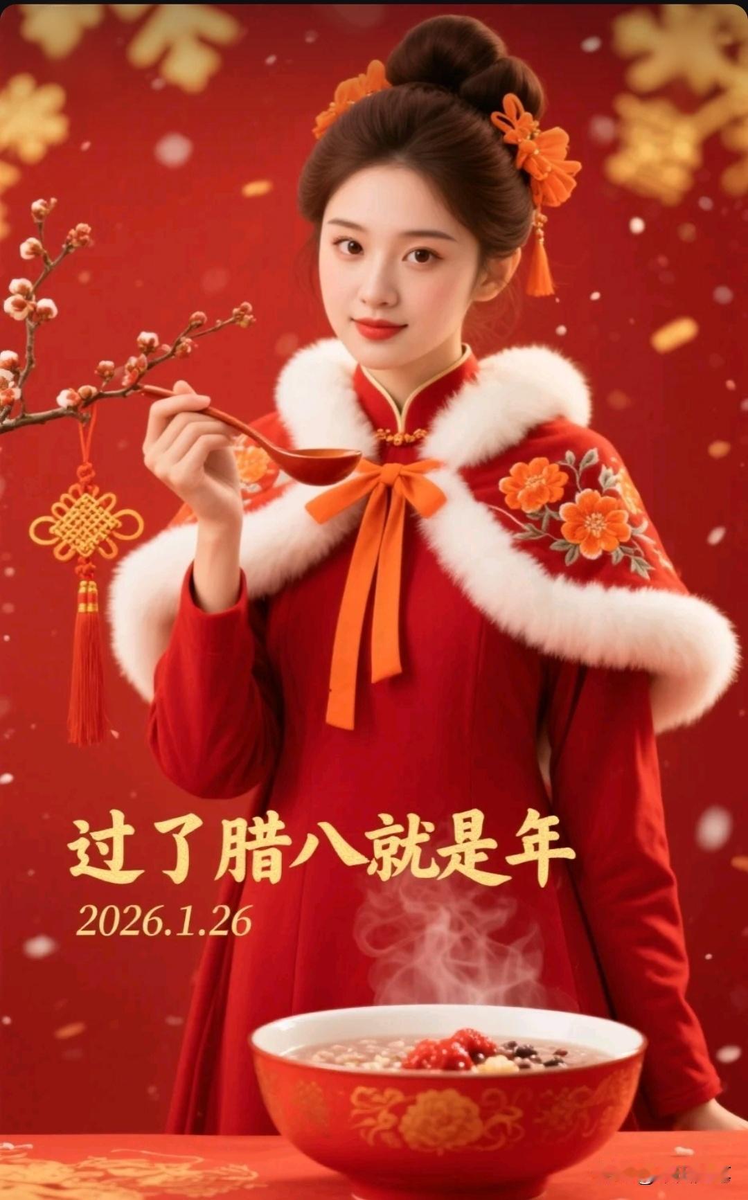 腊八节问候语：送给远方的你，让爱与温暖永相伴1. 素雪轻铺檐角白，粥锅慢煨枣