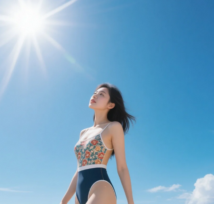 永恒夏日：复古泳装美学的海滩呈现