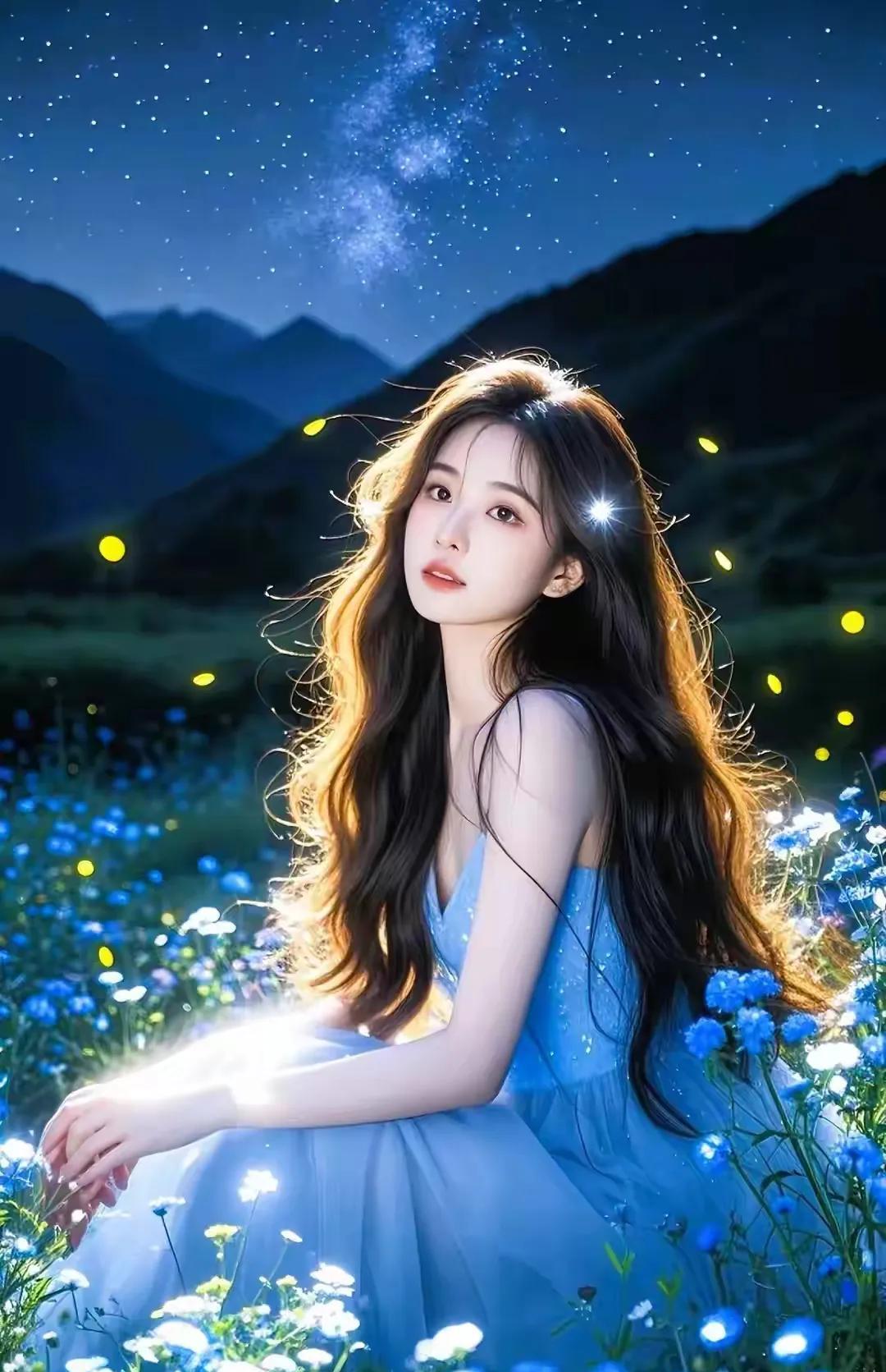 在夜空中………花也显得格外的美丽…#未来的憧憬#