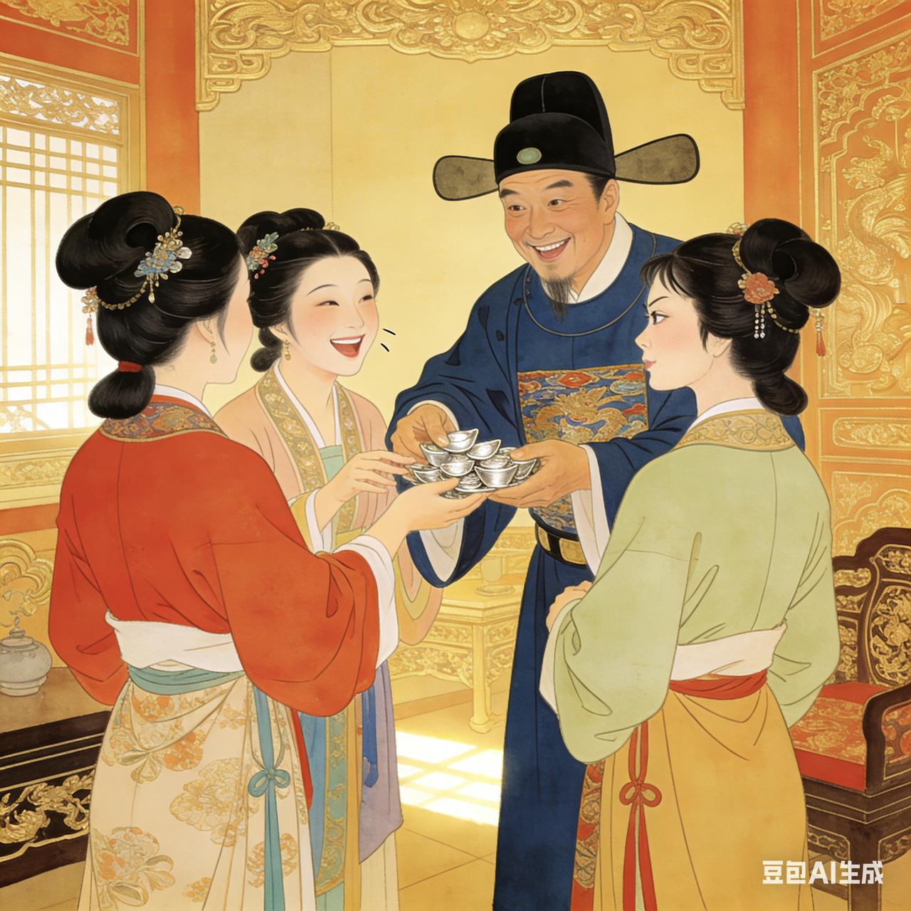 古代贪官搞笑段子贪官有三个老婆，这天他藏了锭银子，想看看谁最懂他。大老