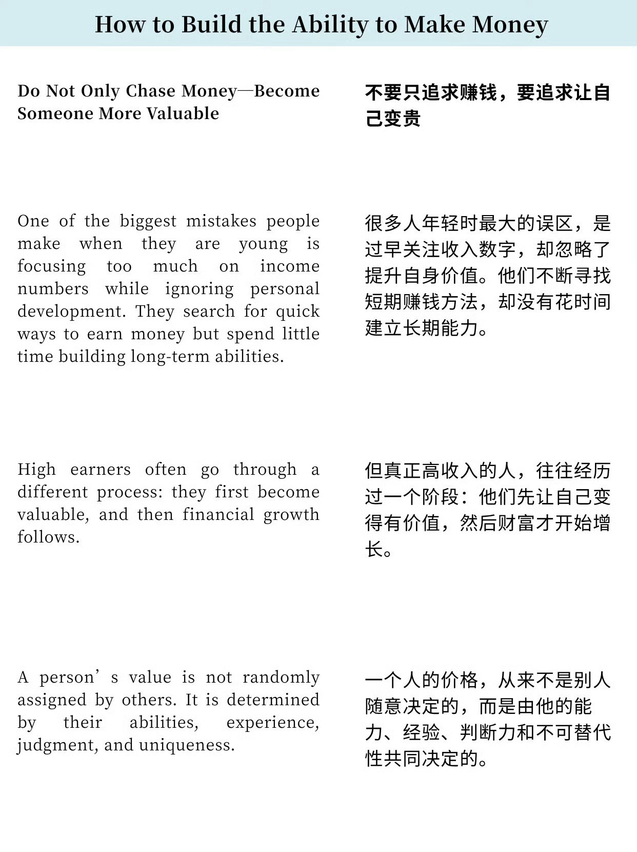 如何练一身赚钱的本事