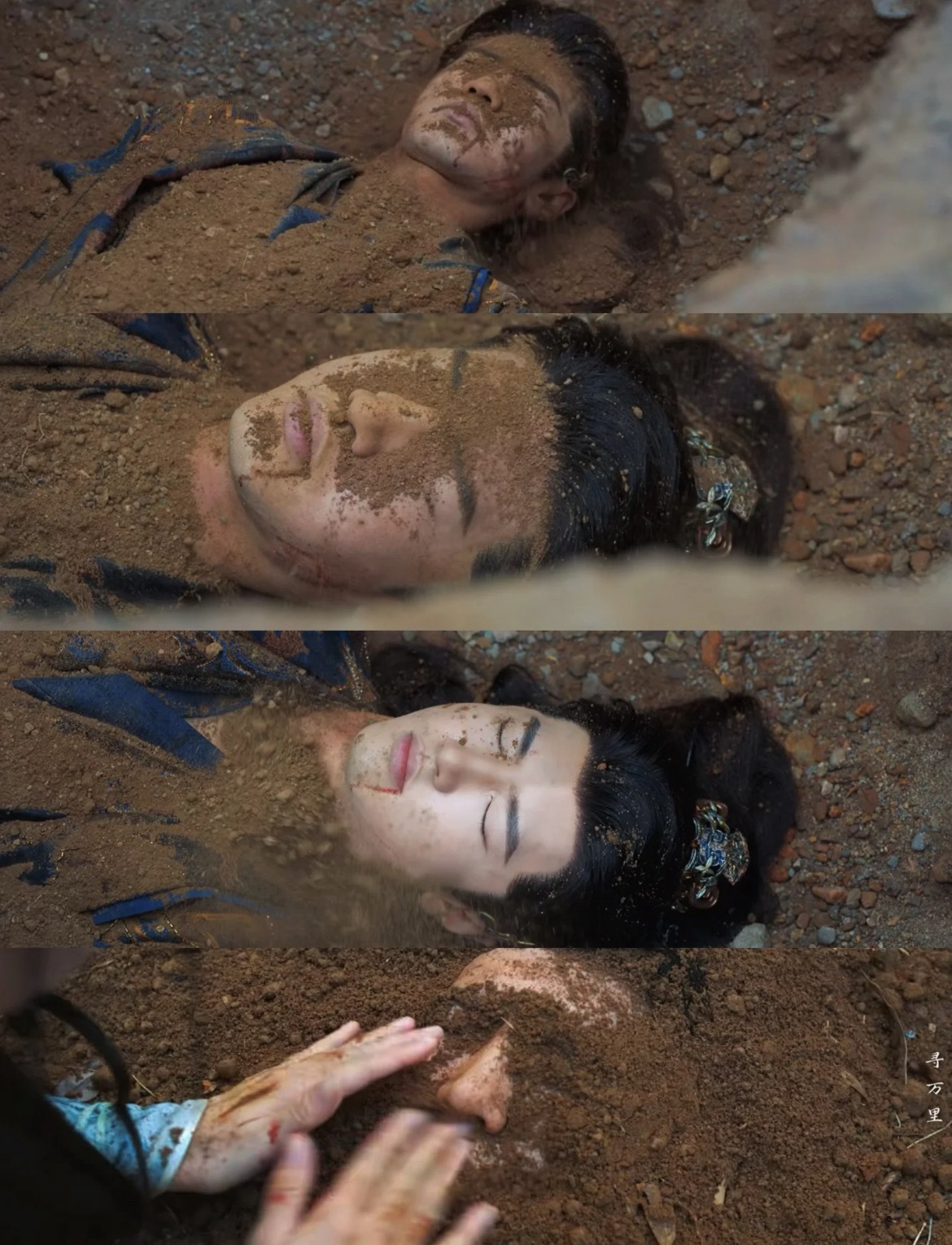 土从高处洒在脸上脸部表情一下没动我说这个陈哲远太厉害了！一直都觉得这种戏一般都