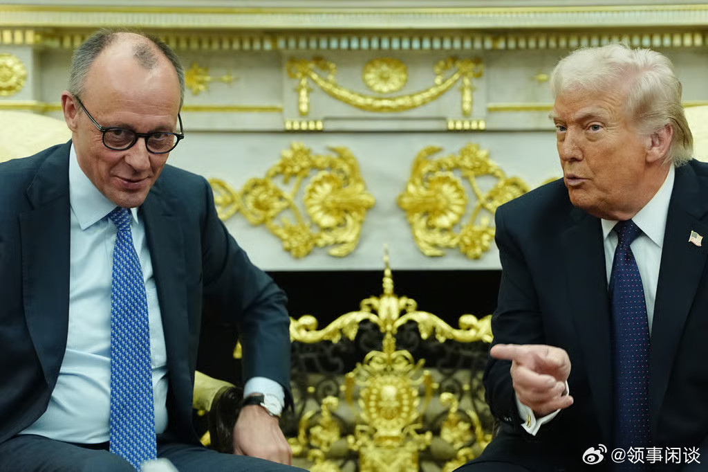 【德国默兹在椭圆形办公室眼睁睁看着特朗普攻击欧洲盟友却无能为力】[这位德国总理在