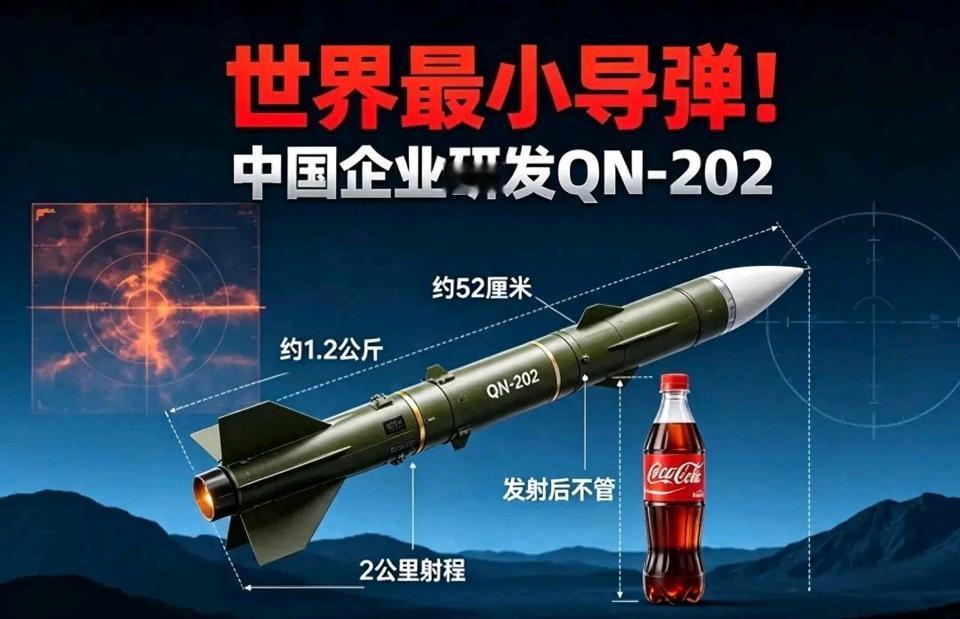 世界上最小的导弹，比可乐还小！