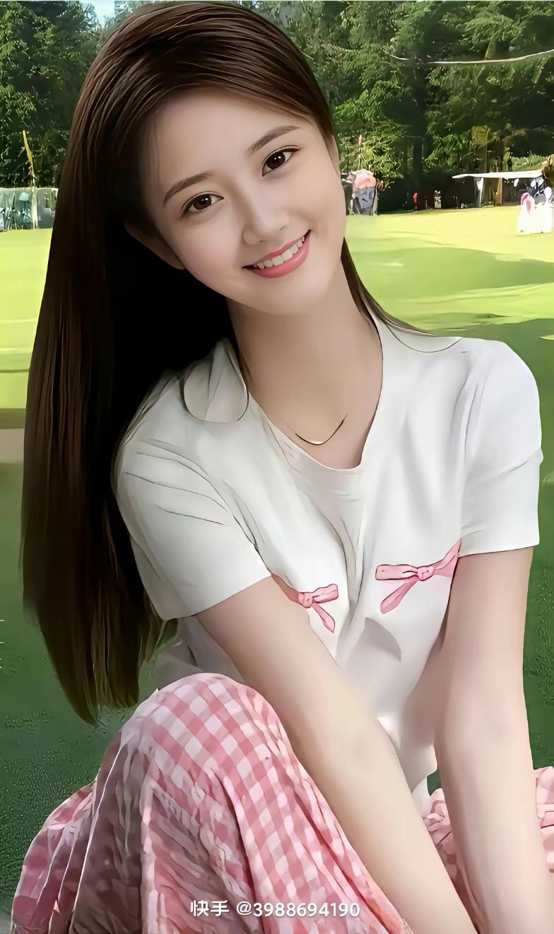 阳光下的甜美女孩，笑靥如花🌸✨