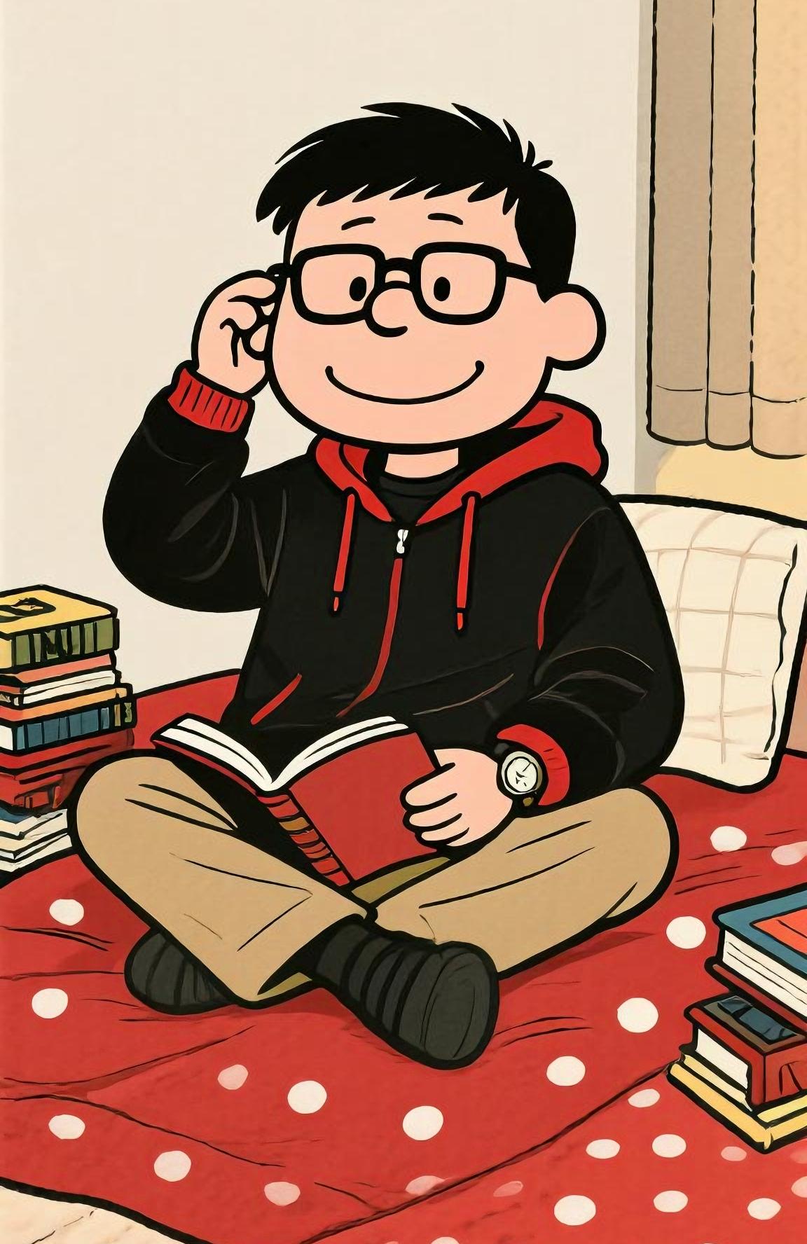 服了我家好大儿，看书要定闹钟，我让他看一个小时书，他定了读书闹钟，闹钟一