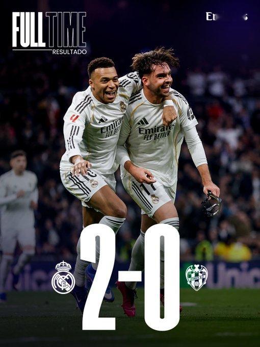 皇马2比0莱万特皇马主场2-0莱万特，阿韦洛亚收获执教首胜，先赛1场距巴萨仅1分