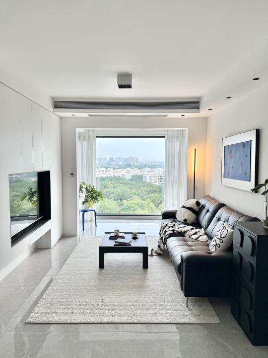 76m²🏠，3米多小客厅开间，这样布置真显大~