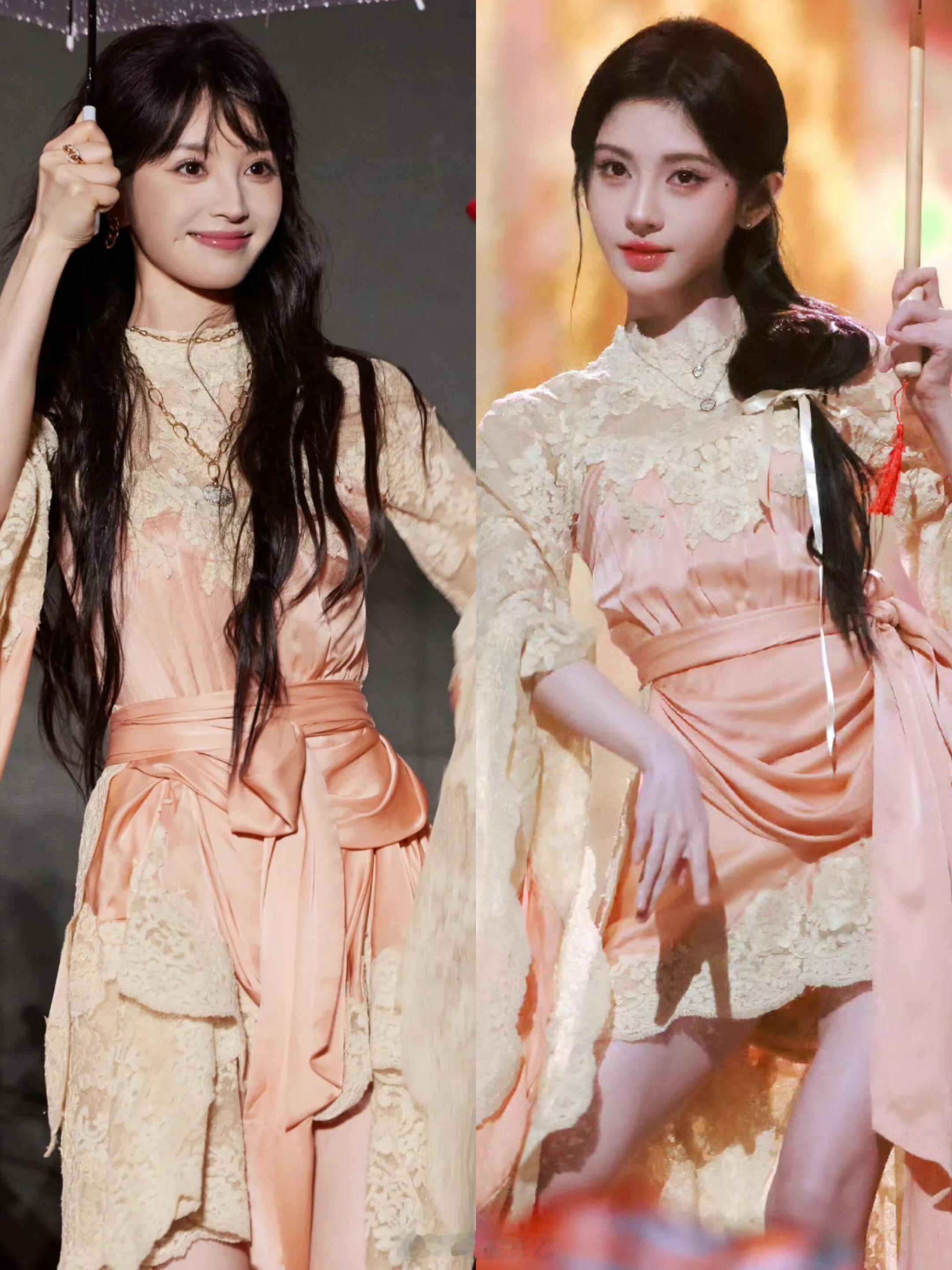 鞠婧祎和田曦薇穿的是同一条裙子吗？​​​
