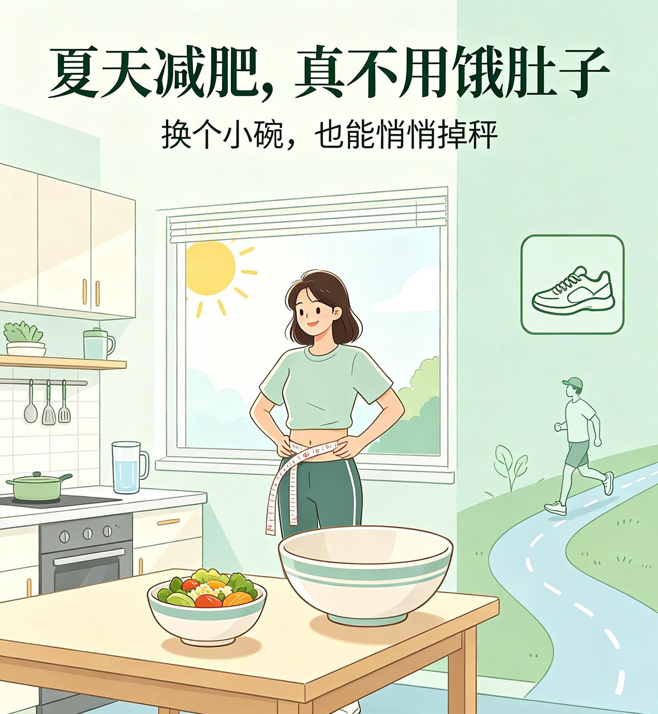 夏天减肥不用饿肚子！换个小碗就能悄悄掉秤！天气一热不少人着急减脂