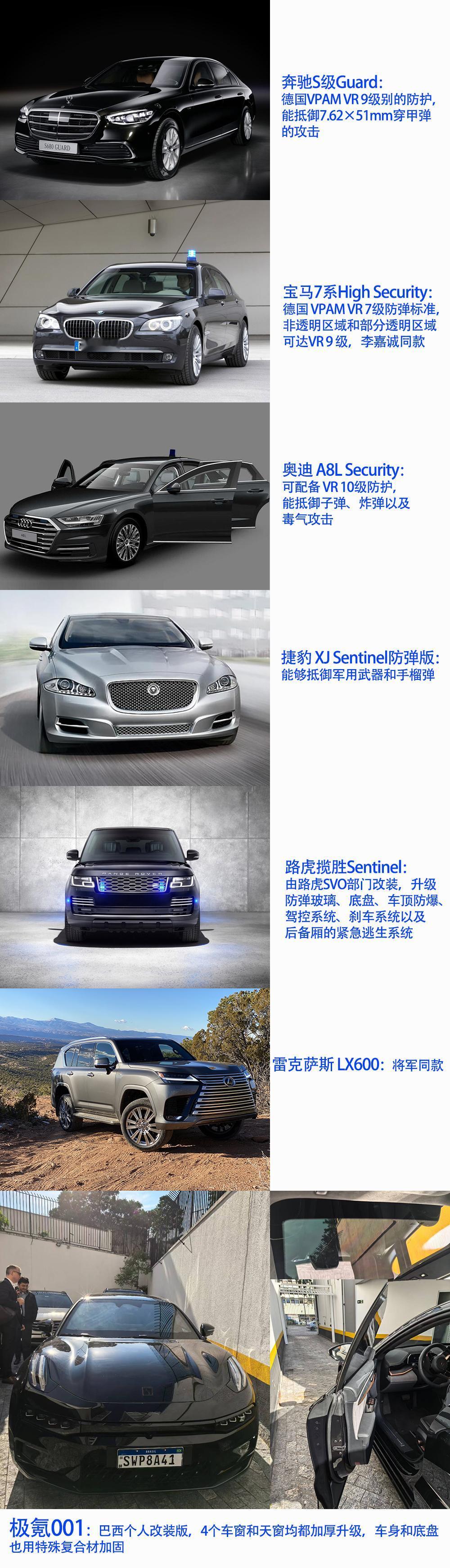给大家找了几台防弹车，也不是都贵的，最后一台你可能买得起[doge]
