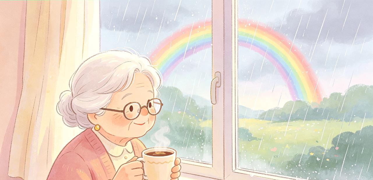 哪怕生活有风雨，也要在心间种一束暖阳乐观不是无视风雨，而是在风雨里，依然