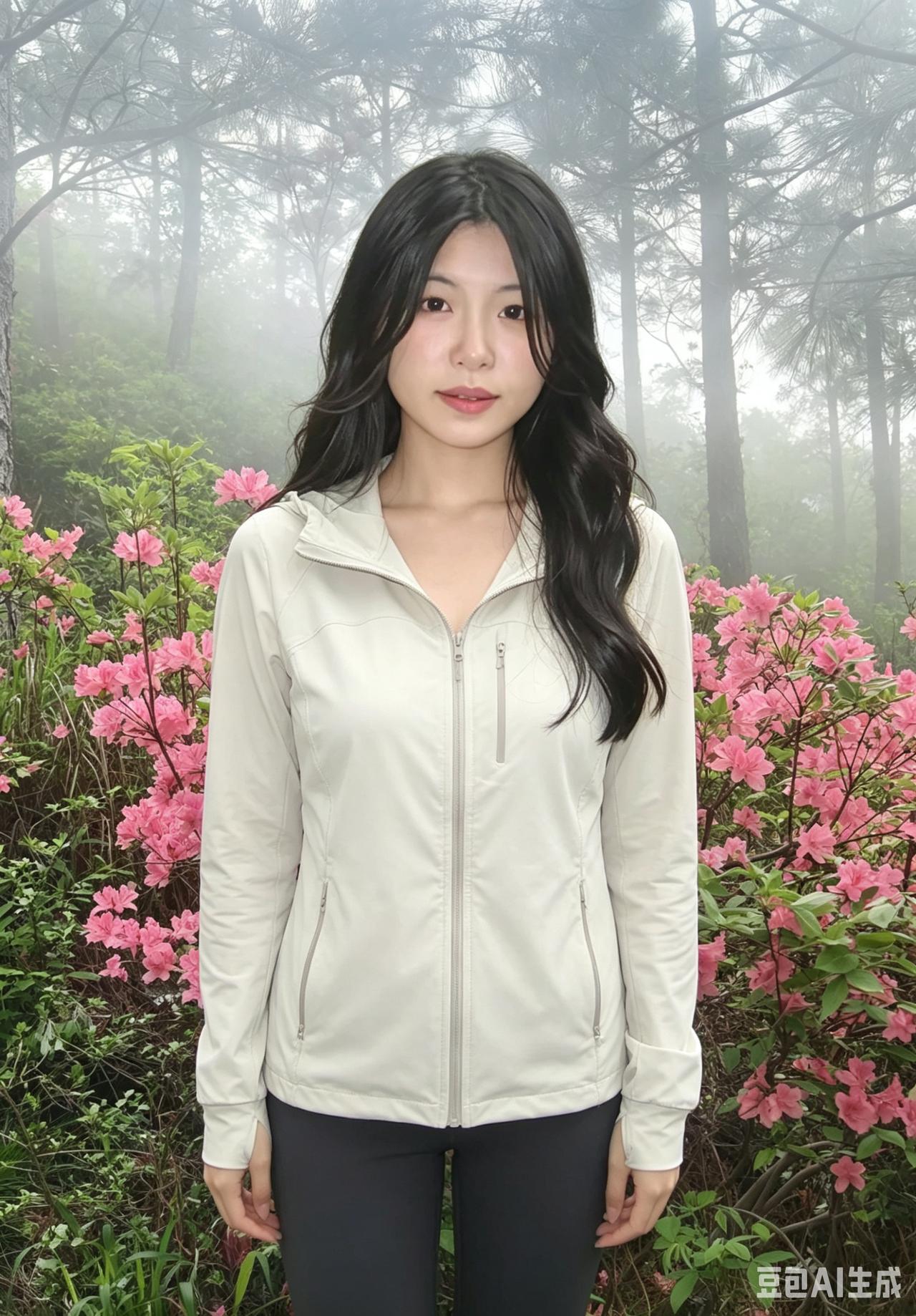 松风十里绕花林，雾里仙姿动客心。莫道人间无绝色，嫣然一回抵千金。