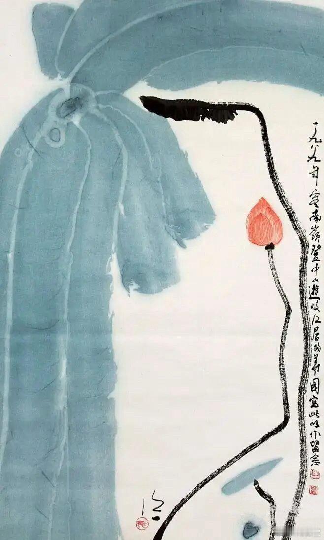 陈家泠笔下的荷花，简直美炸啦！他用独特的笔触和色彩，把荷花的娇艳与灵动展现得淋漓