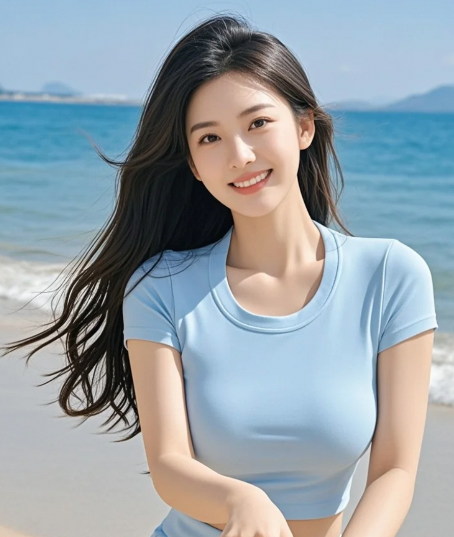 海风不撩人，是她在撩你——快来接住这波眼神杀！