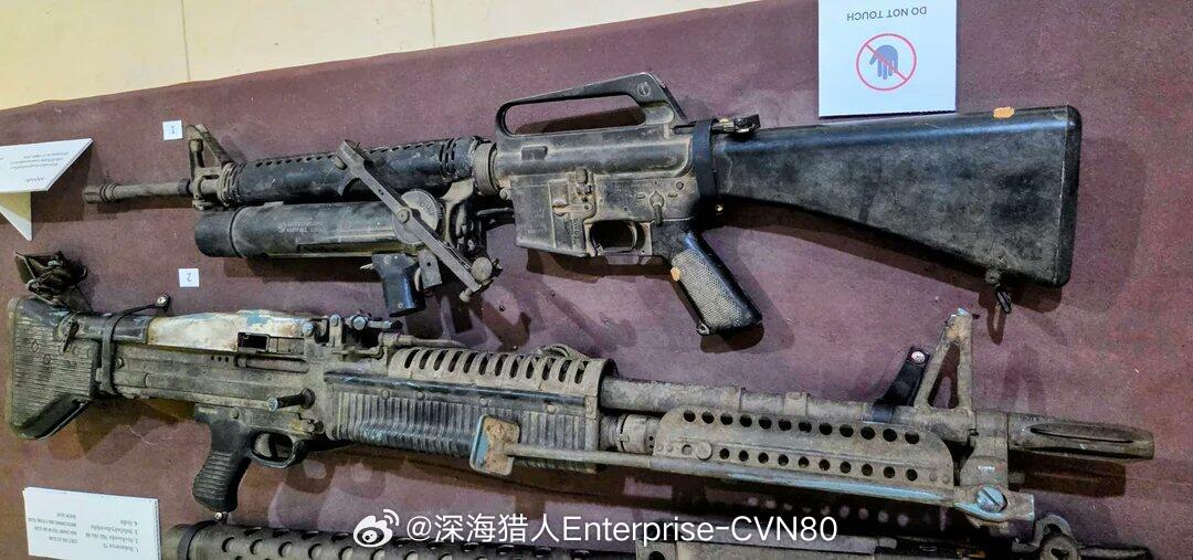 每天认识一件兵器老挝国家历史博物馆的早期M16A1配XM148榴弹发射器​​