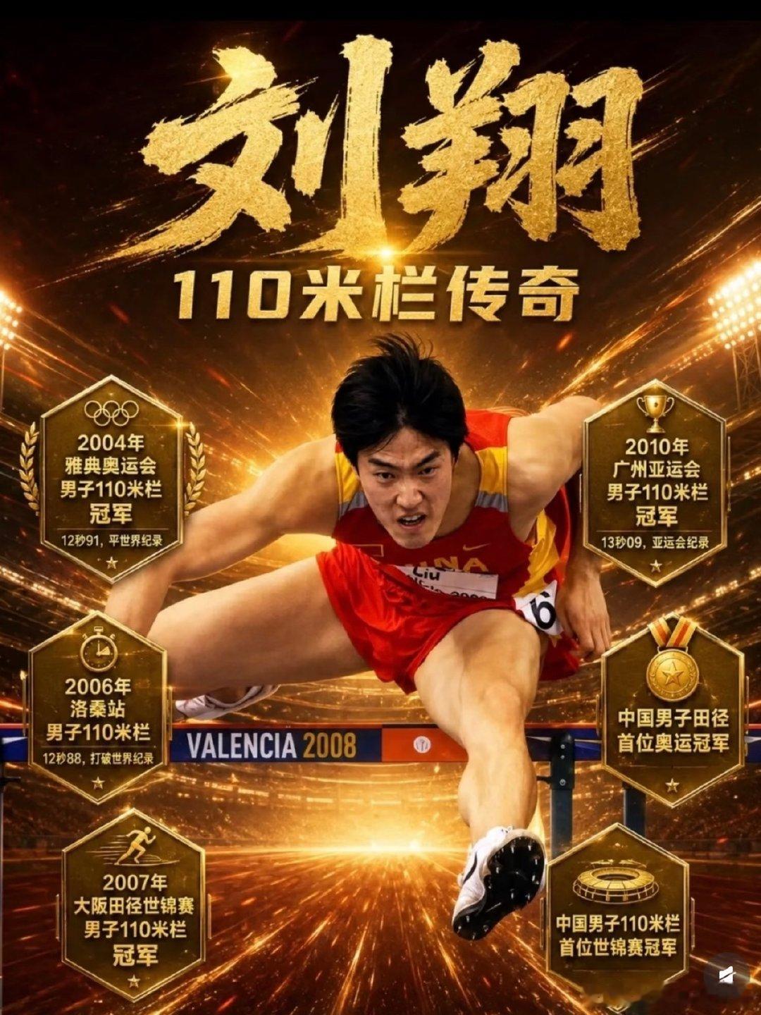 刘翔职业生涯高光时刻刘翔-80后一代的共同骄傲与回忆！百年奥运历史，迄今为止，最伟大的黄种人田径运动