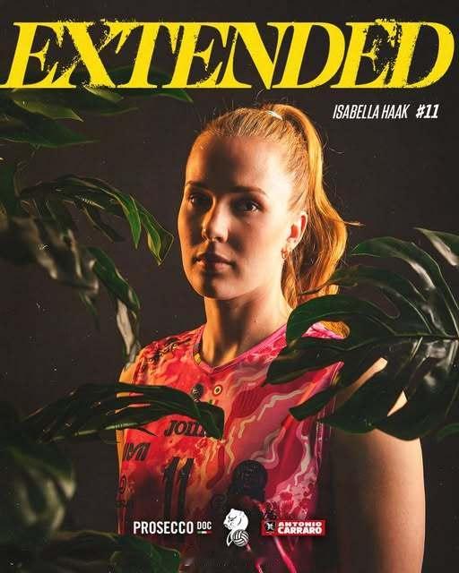 排球转会动态1月16日，意甲科内利亚诺女排官宣续约哈克：人是我的，其他人别想了