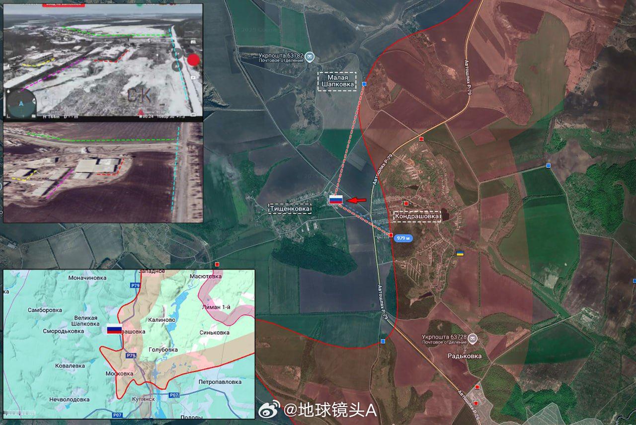俄乌冲突1月5日库皮扬斯克地区的战斗。俄军第6集团军突击部队向蒂申科夫卡推进，