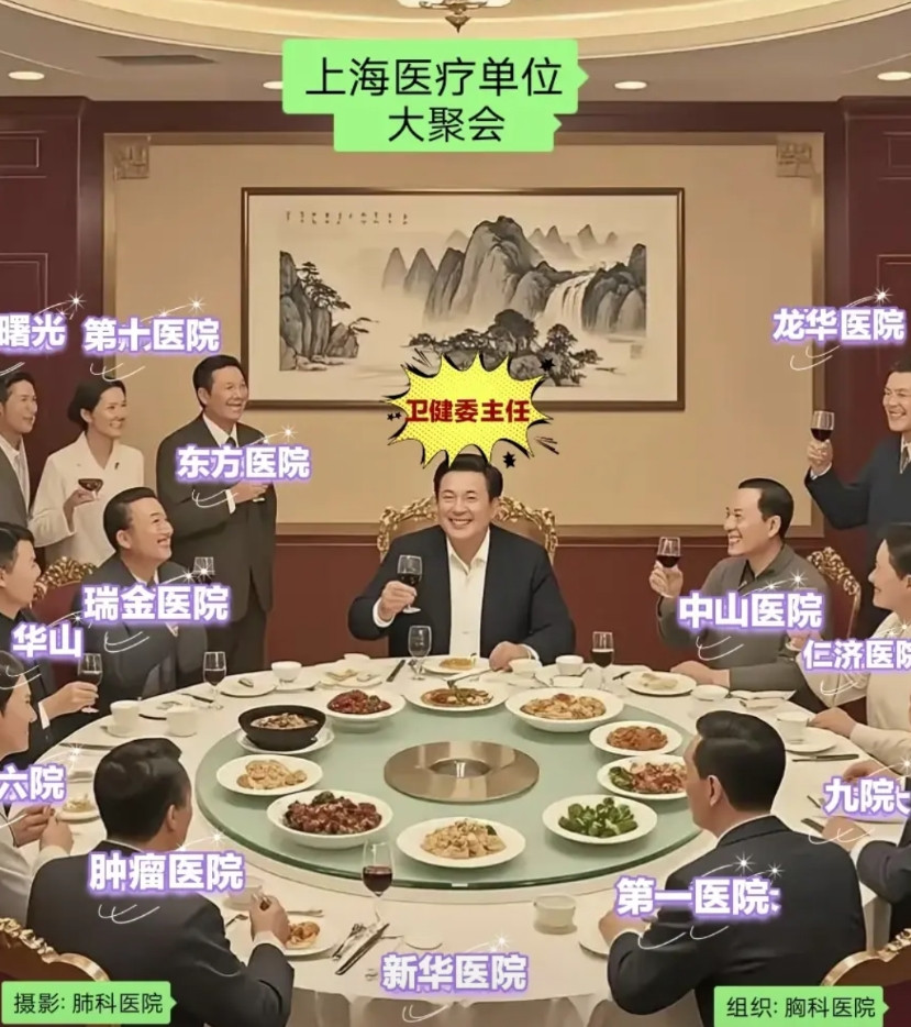 上海医疗单位负责人大聚会。座位怎么排？瑞金医院和中山医院两位大佬经常性为争夺