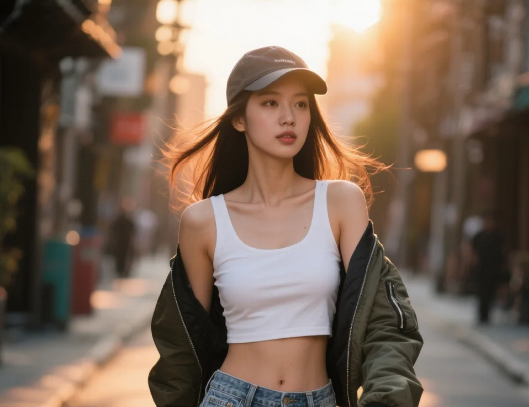 夹克外套+牛仔裤=她是最飒的街头女神