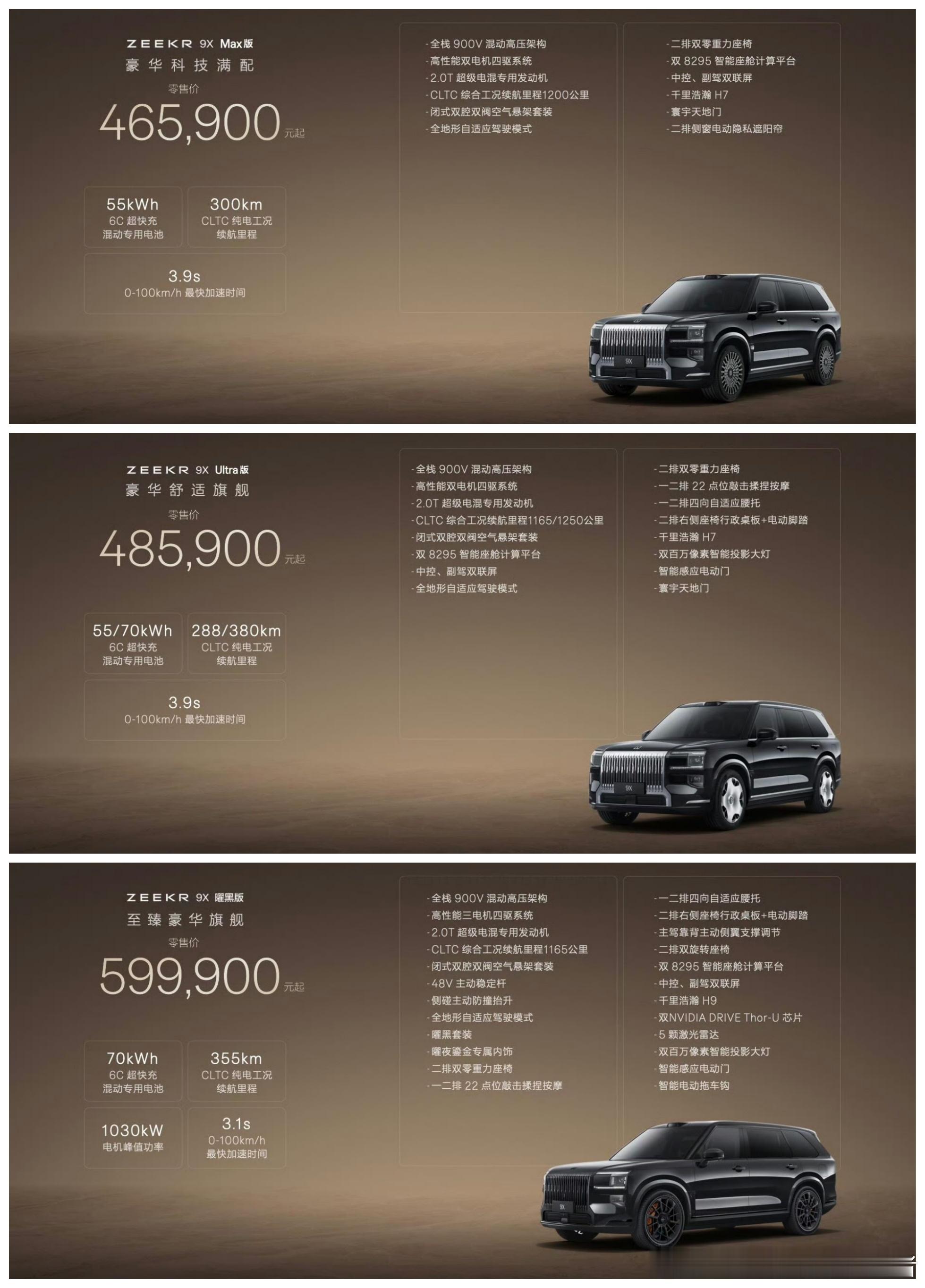 杭州湾库里南这价格，是冲着谁去的？极氪X9正式上市的价格465900元、4859