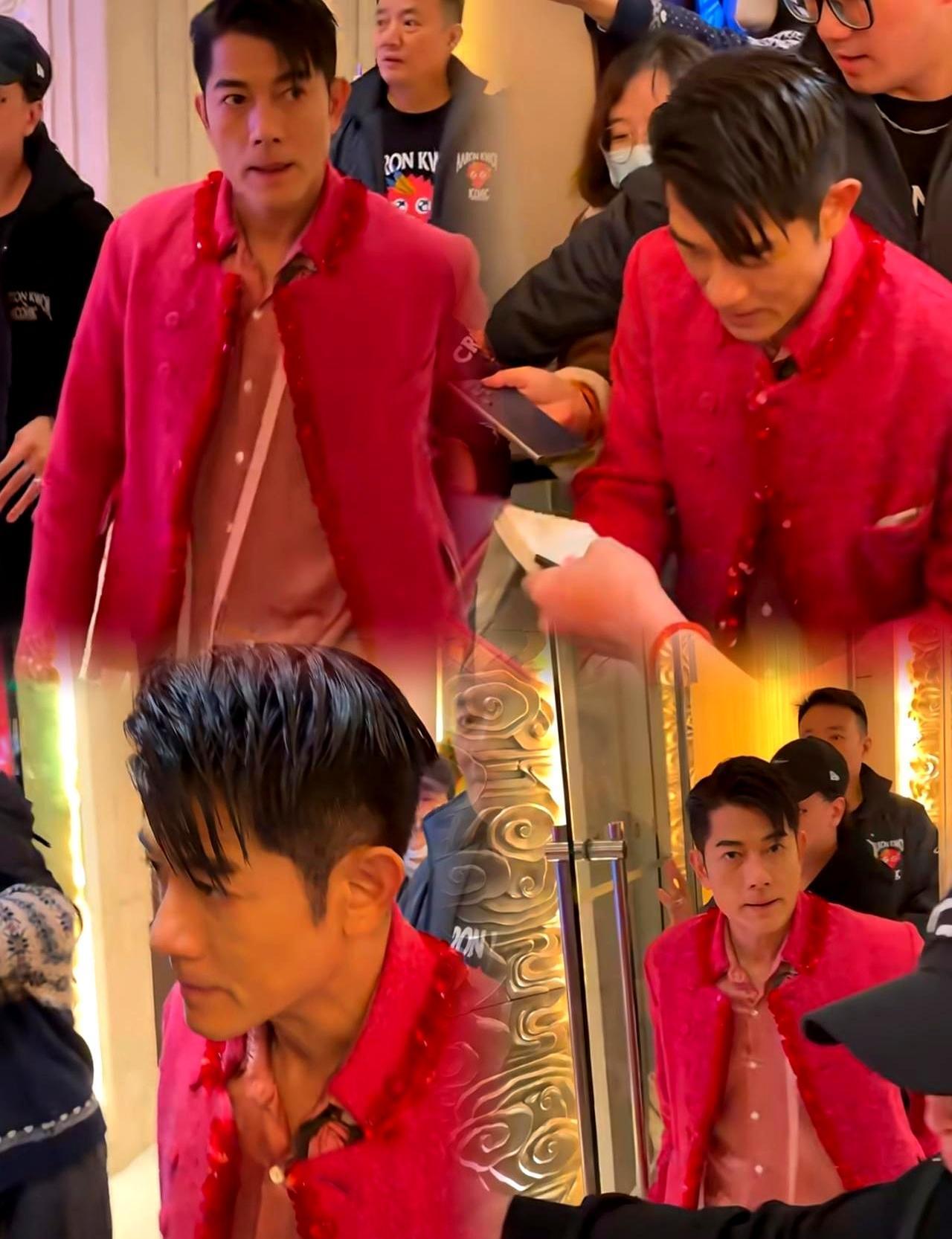 58岁郭富城在春晚舞台，身穿红衣像头豹子，一个“空中劈叉”直接让20岁小鲜肉看呆