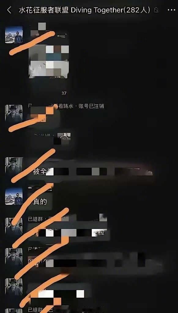 哈哈哈哈哈，太可笑了，全红婵一报警之后，282个人群里所有人都吓麻爪了，退群的退