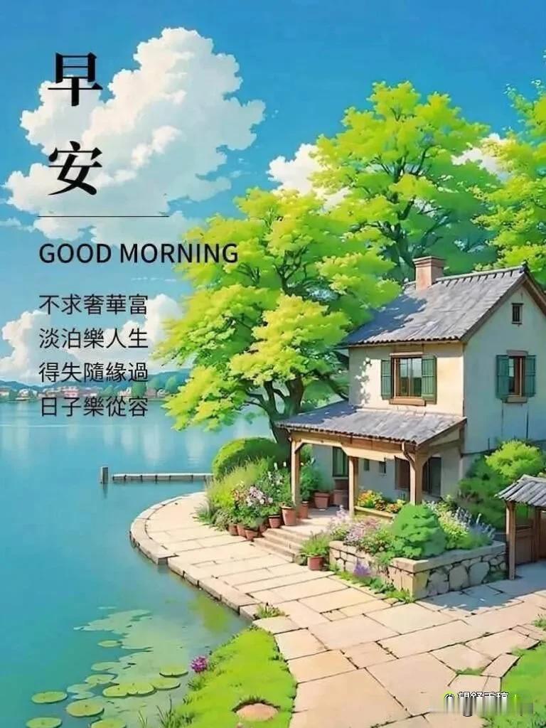 晨起一份好心情，不慌不忙，从容度日，愿风雨皆散去，往后皆是顺遂与温暖。
