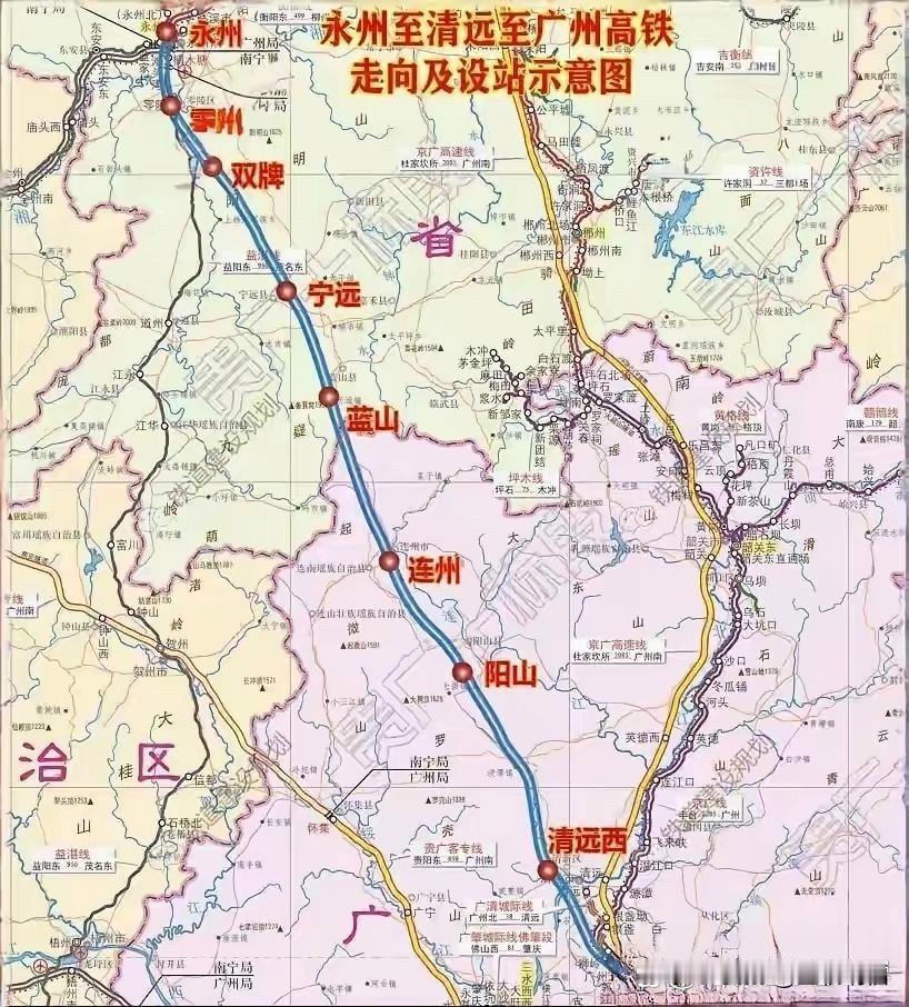 广清永高铁这事儿，早在2015年就由清远提出来了，是条连起广东和湖南的跨省高铁