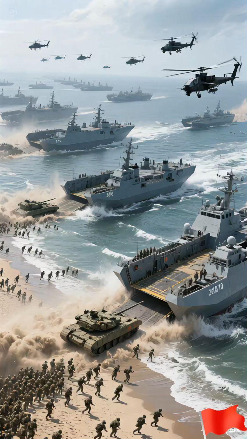 如果中美开战，那场面绝对震撼。张维为教授都说了，一旦开打，美国超级大国的地位可能