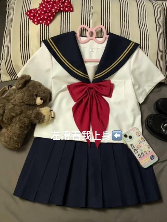 水手服 jk拍照姿势 穿搭