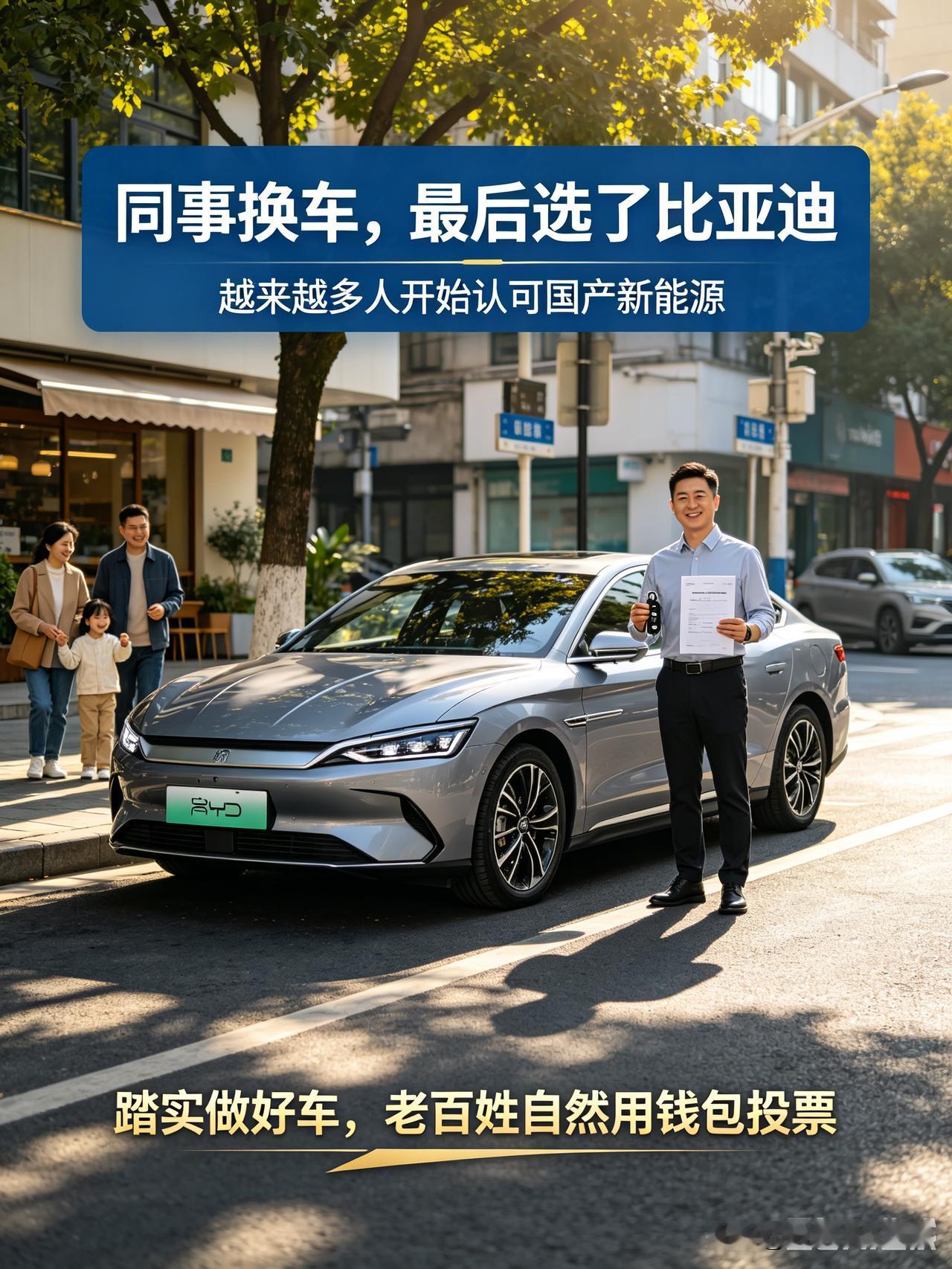 为什么越来越多的人，都选择了比亚迪?最近，同事正好打算换车，一开始他翻来覆