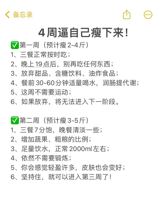 年后轻断食4周逼自己瘦下来!