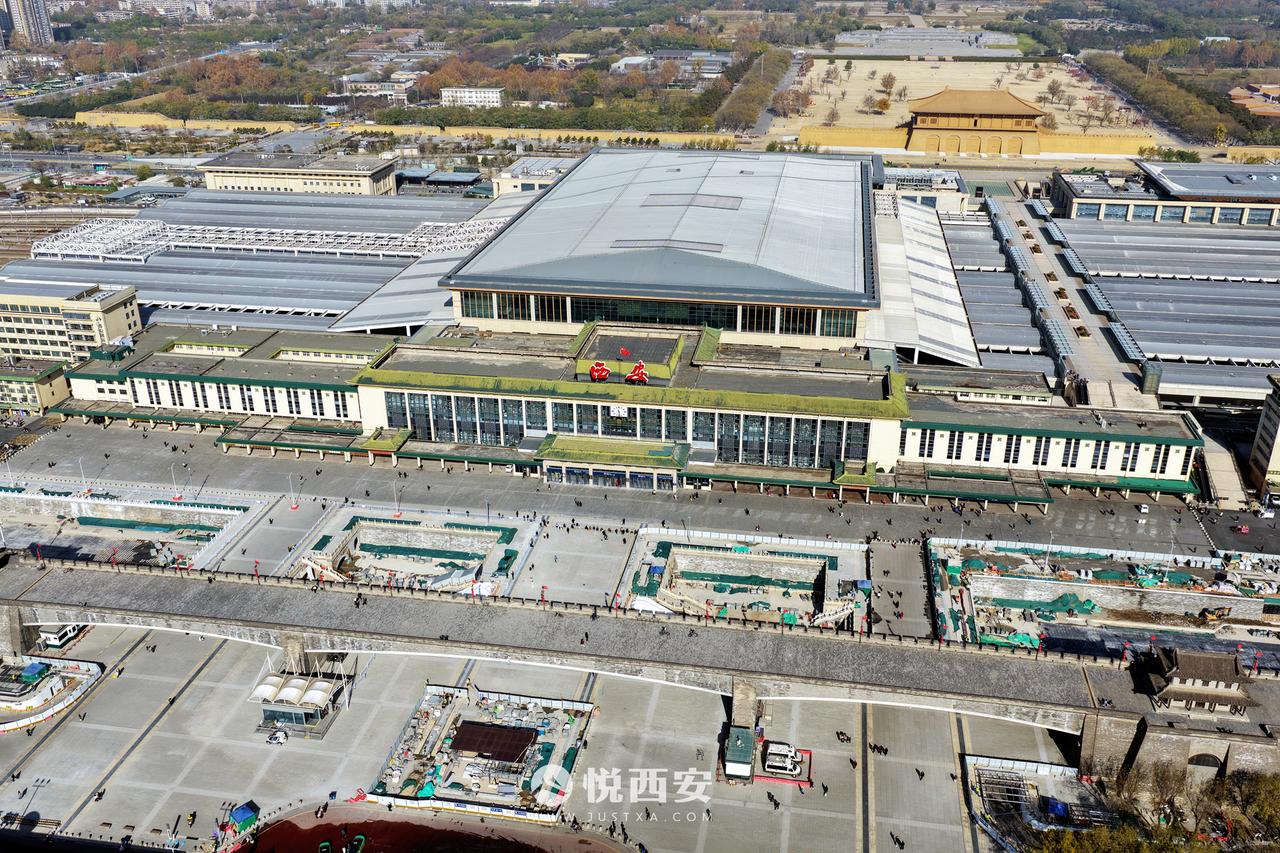 填补西安护城河最后一块“拼图”，实拍火车站段敞开部分建设——整体河道面貌已经显现