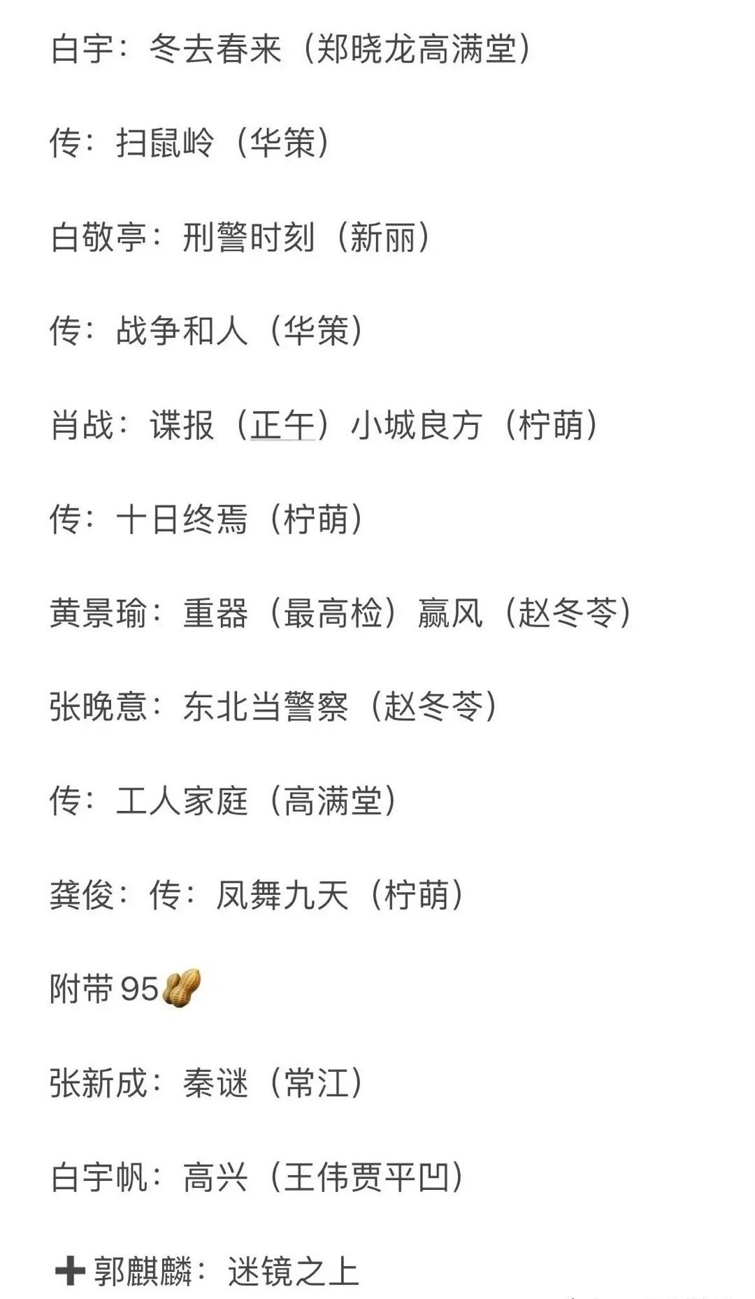 网友整理了部分90生和95生的大剧资源饼，资源比头部85花甚至85生都强🙊说是