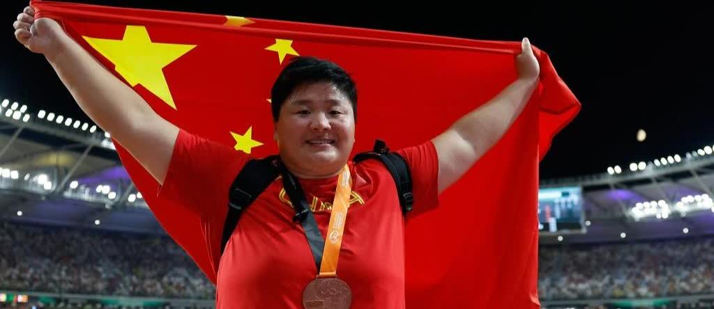 想到了本届田径世锦赛中国队登上领奖台的项目会出自女子田赛三铁（铁饼、铅球、链球）