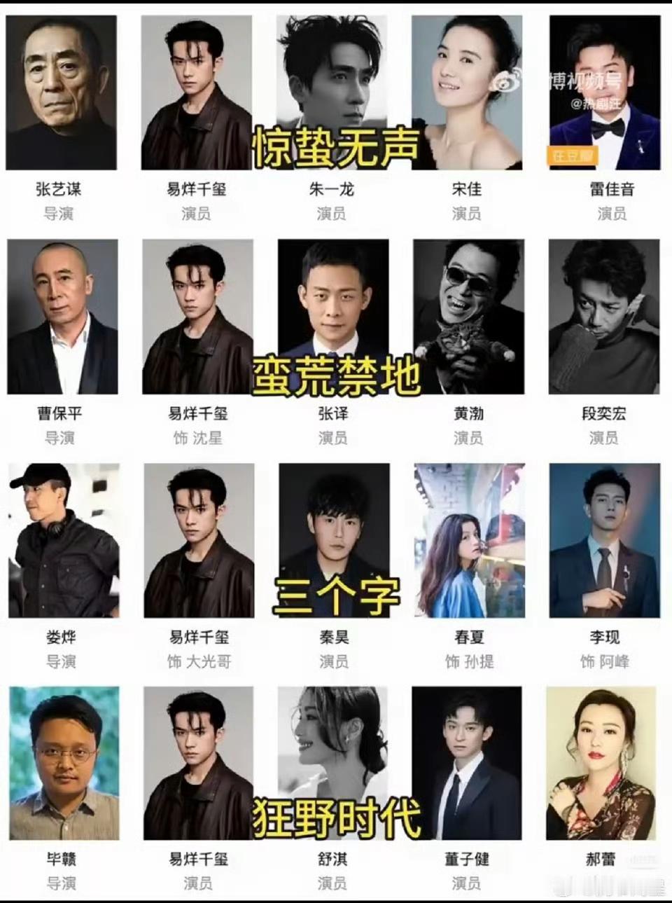 易烊千玺待播大电影。大银幕艺术最高的殿堂，四字弟弟的伟大，百年难遇。