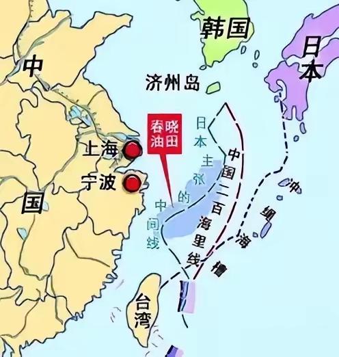 台湾问题不处理好，连东海油气田也一直搁置了。春晓油田从图片上来看，明显偏向中方