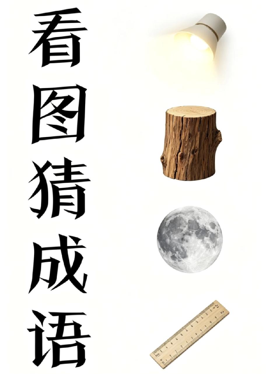 看图猜成语｜灯木月尺谐音梗，你能快速猜出来吗