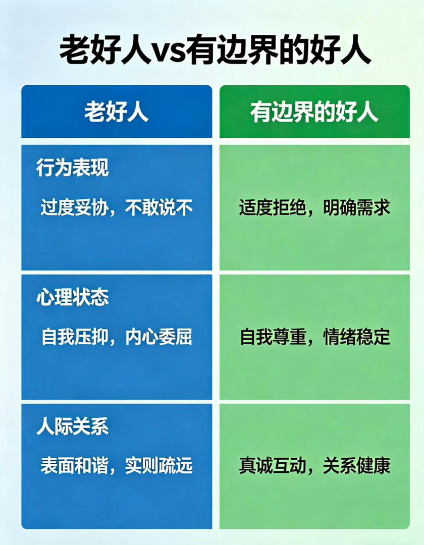 老好人vs有边界的好人。