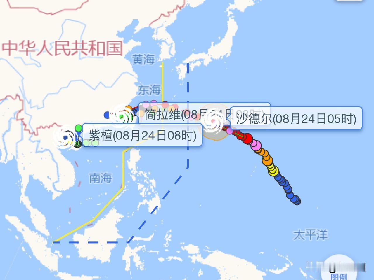 三台共舞！台州进入台风活跃期沙德尔后期或影响华东沿海近日，西北太平洋及南海