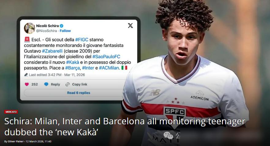 17岁新卡卡，欧洲6大豪门抢破头换做是你，17岁刚签职业合同半年，就被6家欧